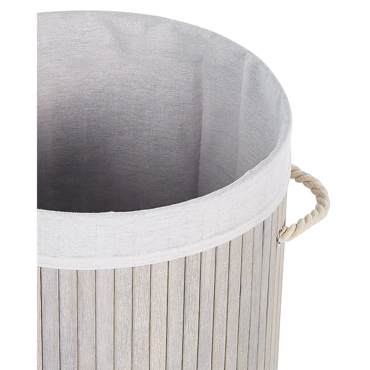 Kosz bambusowy z pokrywą szary SANNAR