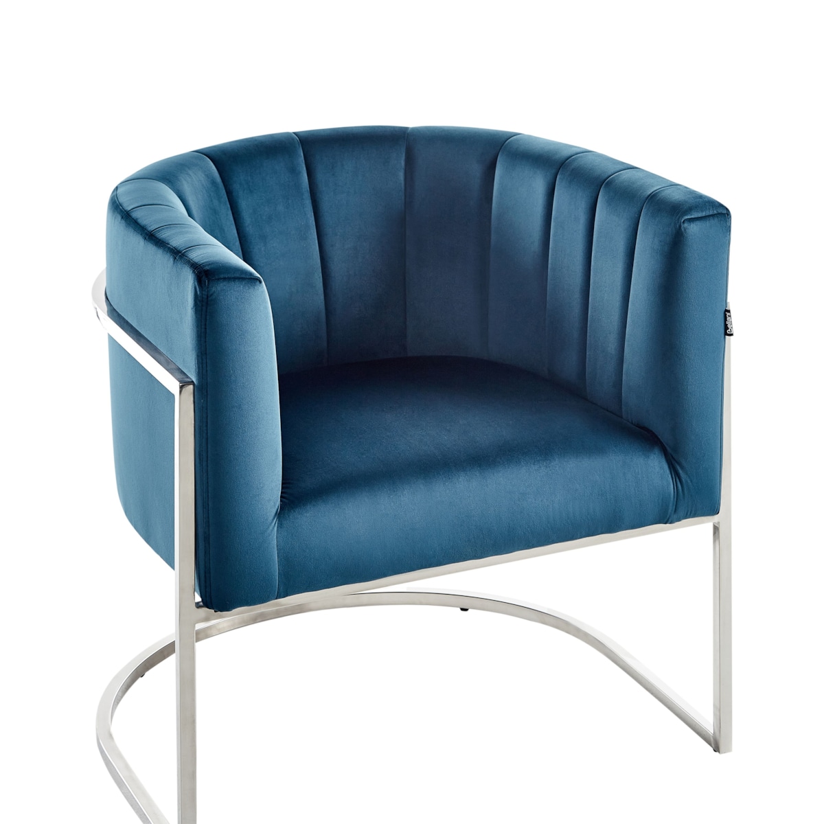 Fotel LARVIK Welur Niebieski