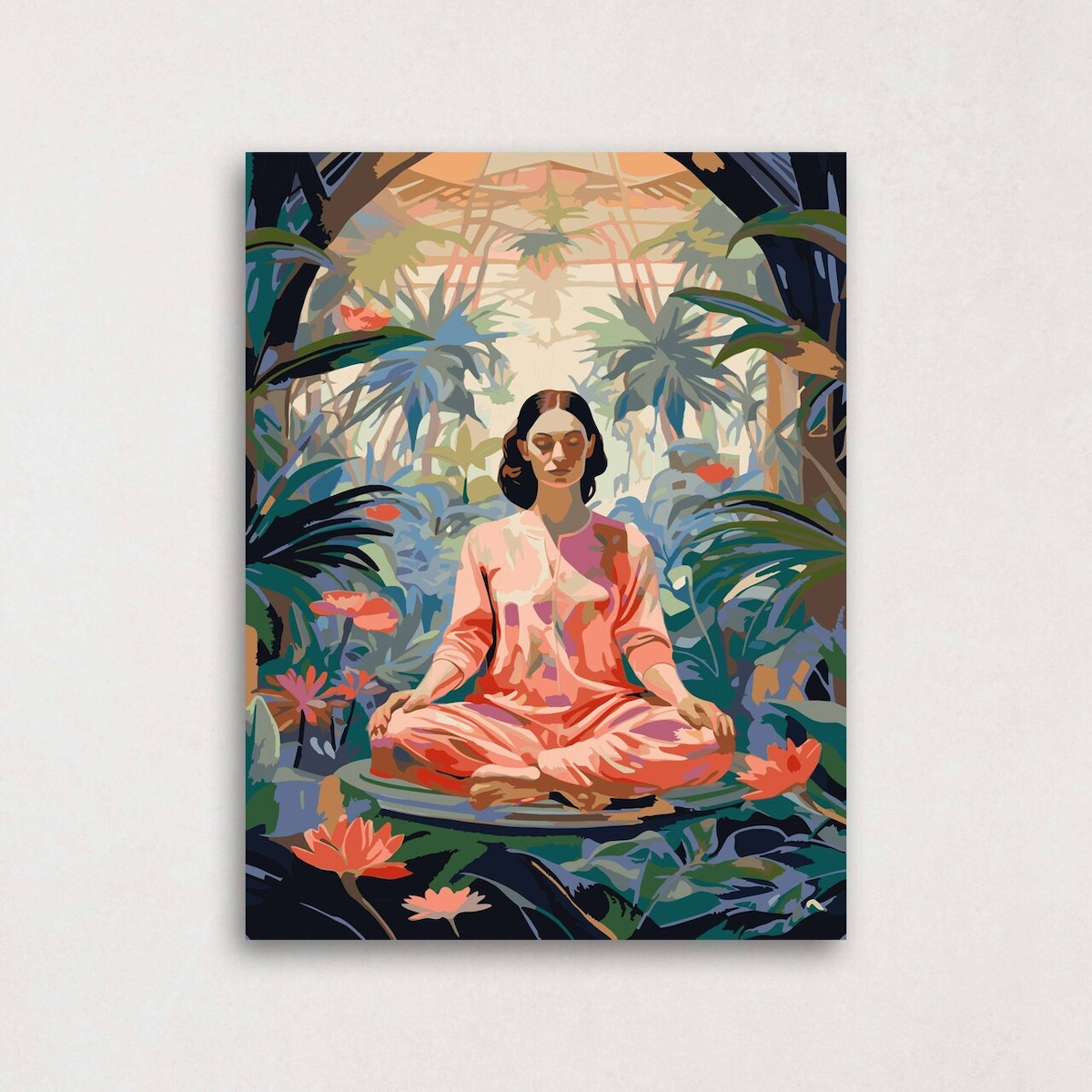 Malowanie po numerach, zestaw DIY – MEDYTUJĄCA KOBIETA 40x50 cm- Produkt PL