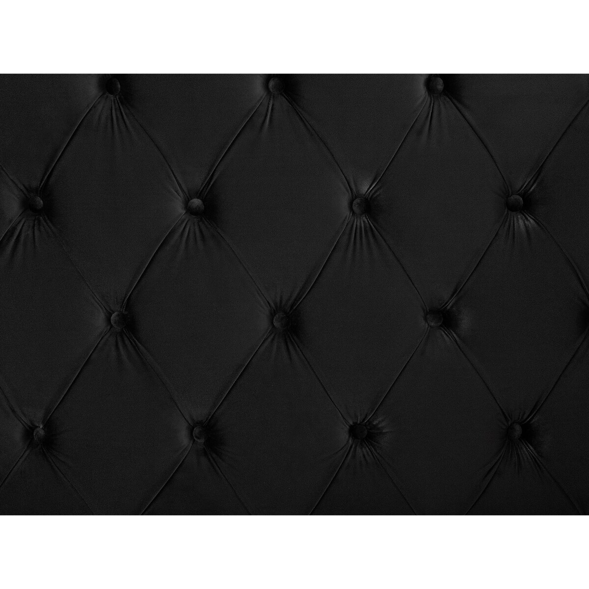 Łóżko welurowe 180 x 200 cm czarne AYETTE