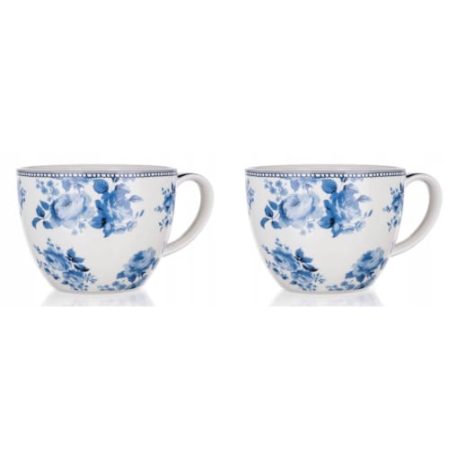 KUBEK CERAMIKA FILIŻANKA w KWIATY 2 x 450 ml banquet na prezent kobiet mamy