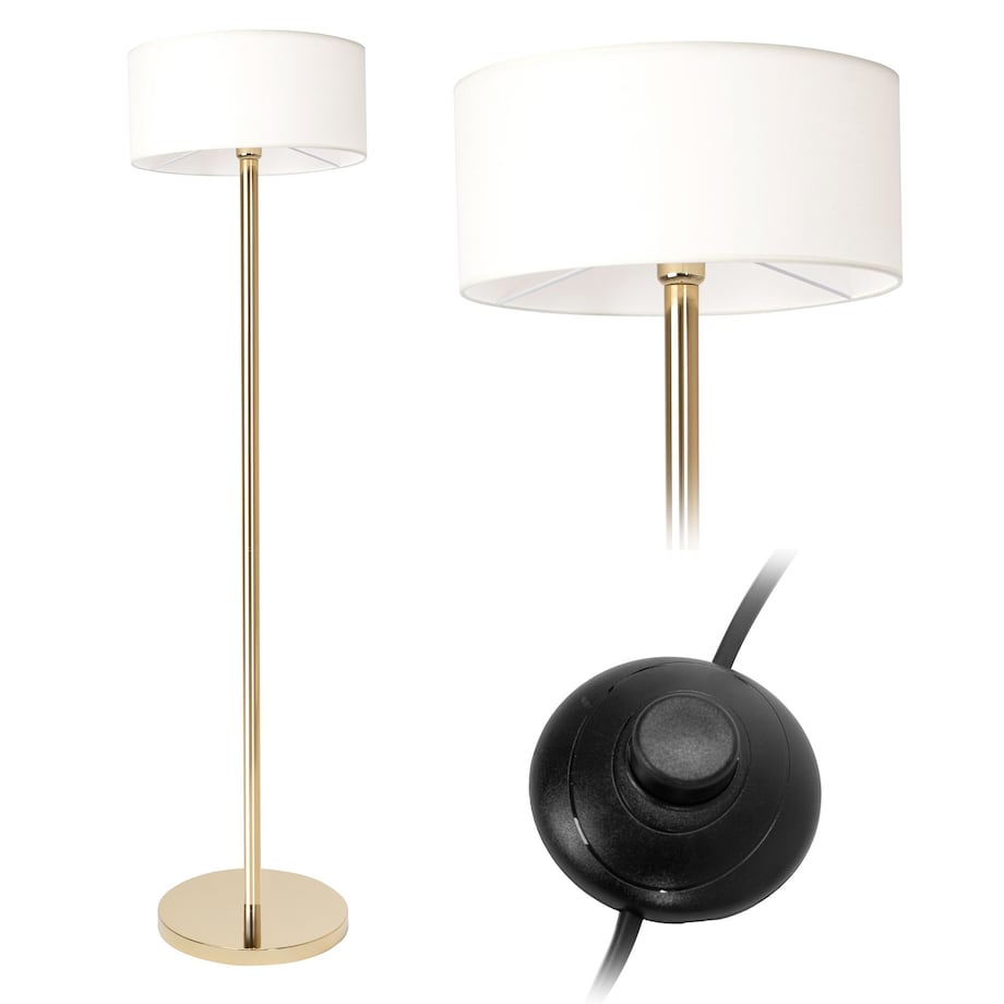 Lampa Podłogowa App966-3F Złoty, Metal