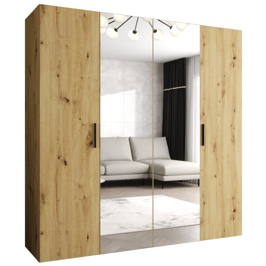 Szafa uchylna otwierana BARI 2 200 wys. 202 cm Artisan + u. Czarny