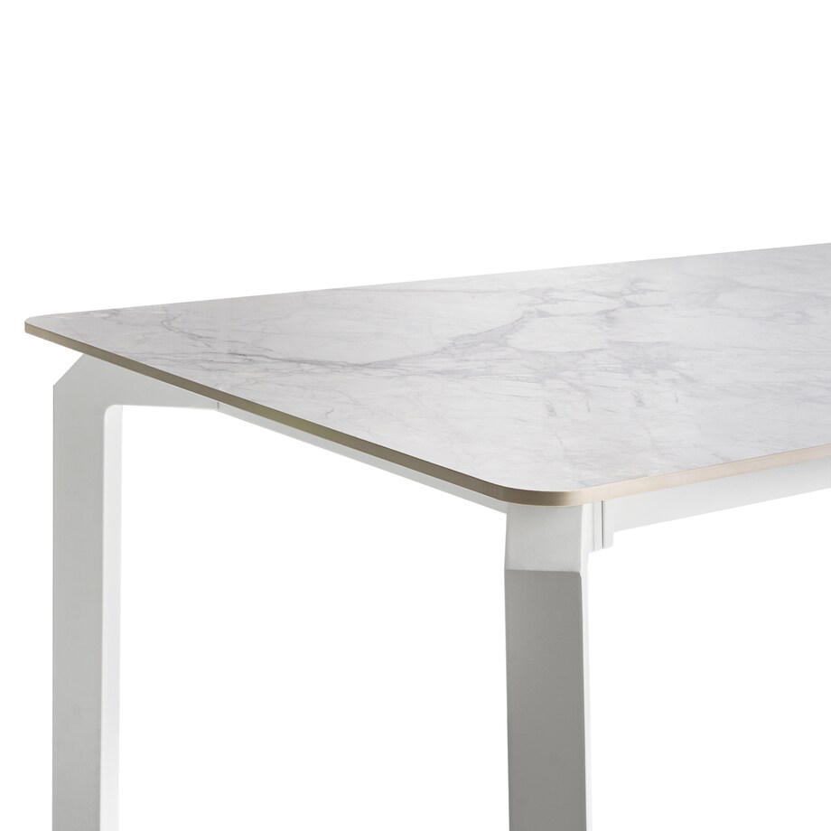 Stół ogrodowy FELETTO 180 cm 90 cm Kamień Biały marmur