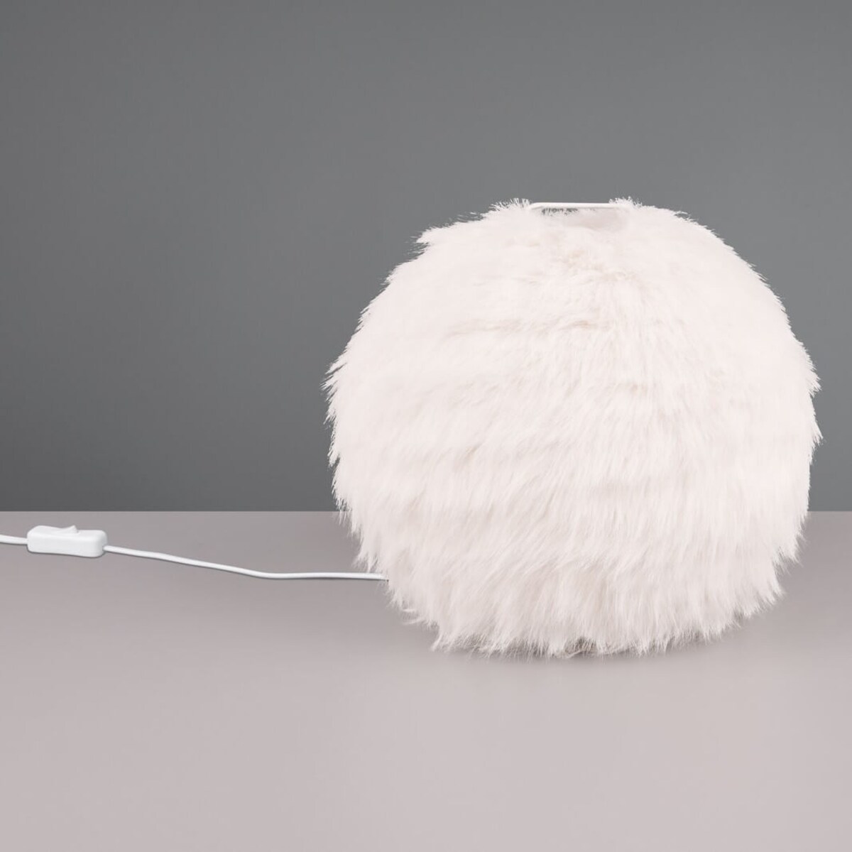 Pluszowa lampka stołowa Furry R51581001 RL Light do sypialni biały