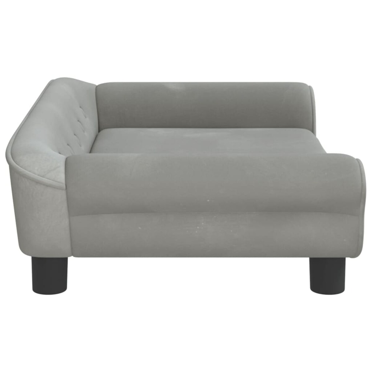 vidaXL Sofa dla dzieci, jasnoszara, 70x45x26 cm, aksamit