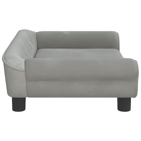 vidaXL Sofa dla dzieci, jasnoszara, 70x45x26 cm, aksamit