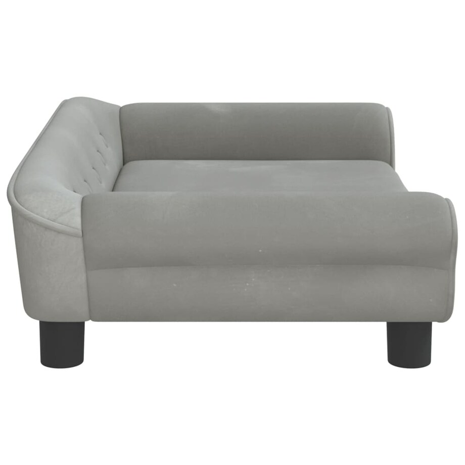 vidaXL Sofa dla dzieci, jasnoszara, 70x45x26 cm, aksamit