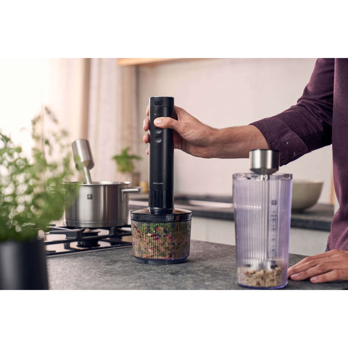 ZWILLING XTEND Bezprzewodowy blender ręczny (bez baterii) czarny