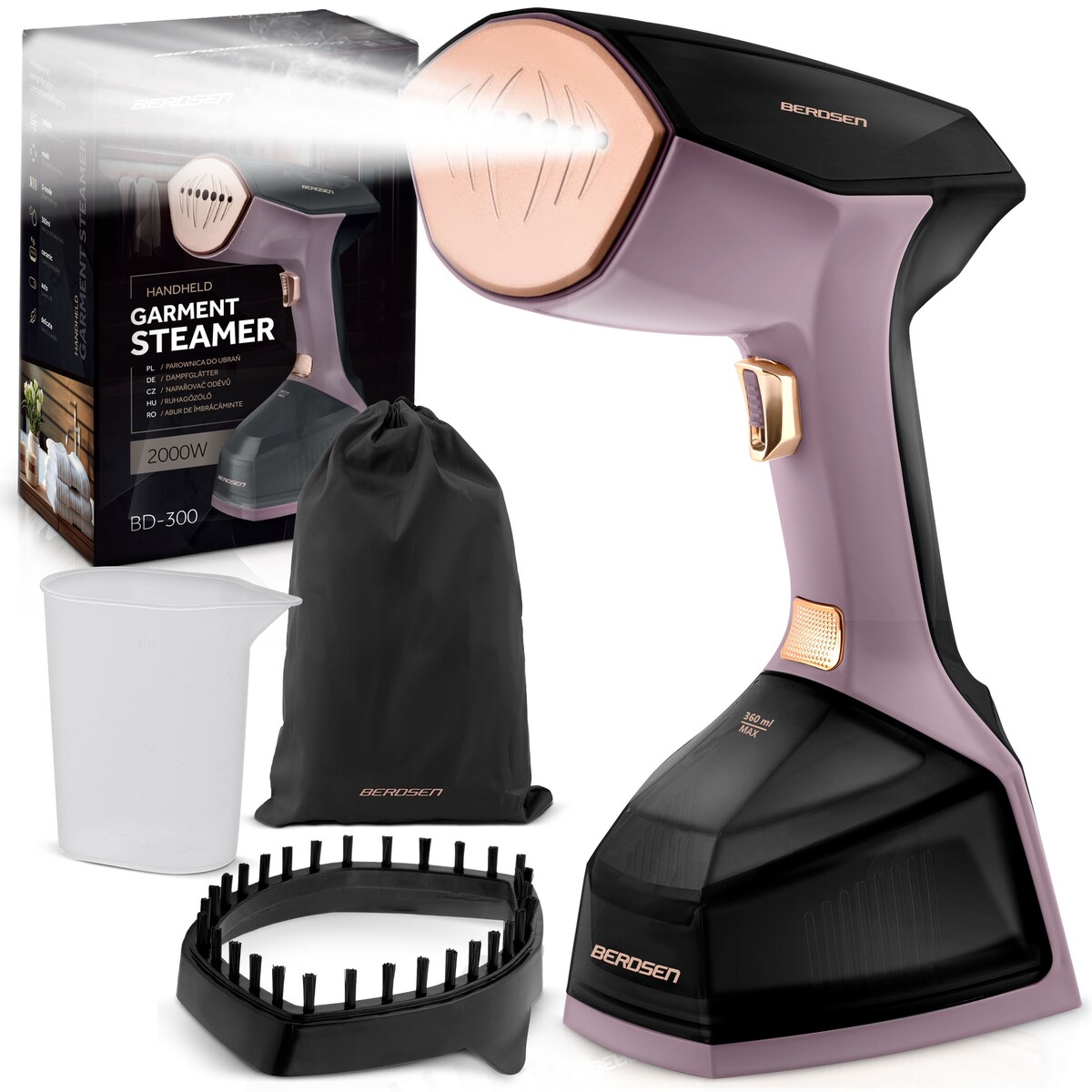 Parownica do ubrań Berdsen BD-300 2000W Steamer Żelazko parowe regulacja pary 45g/min