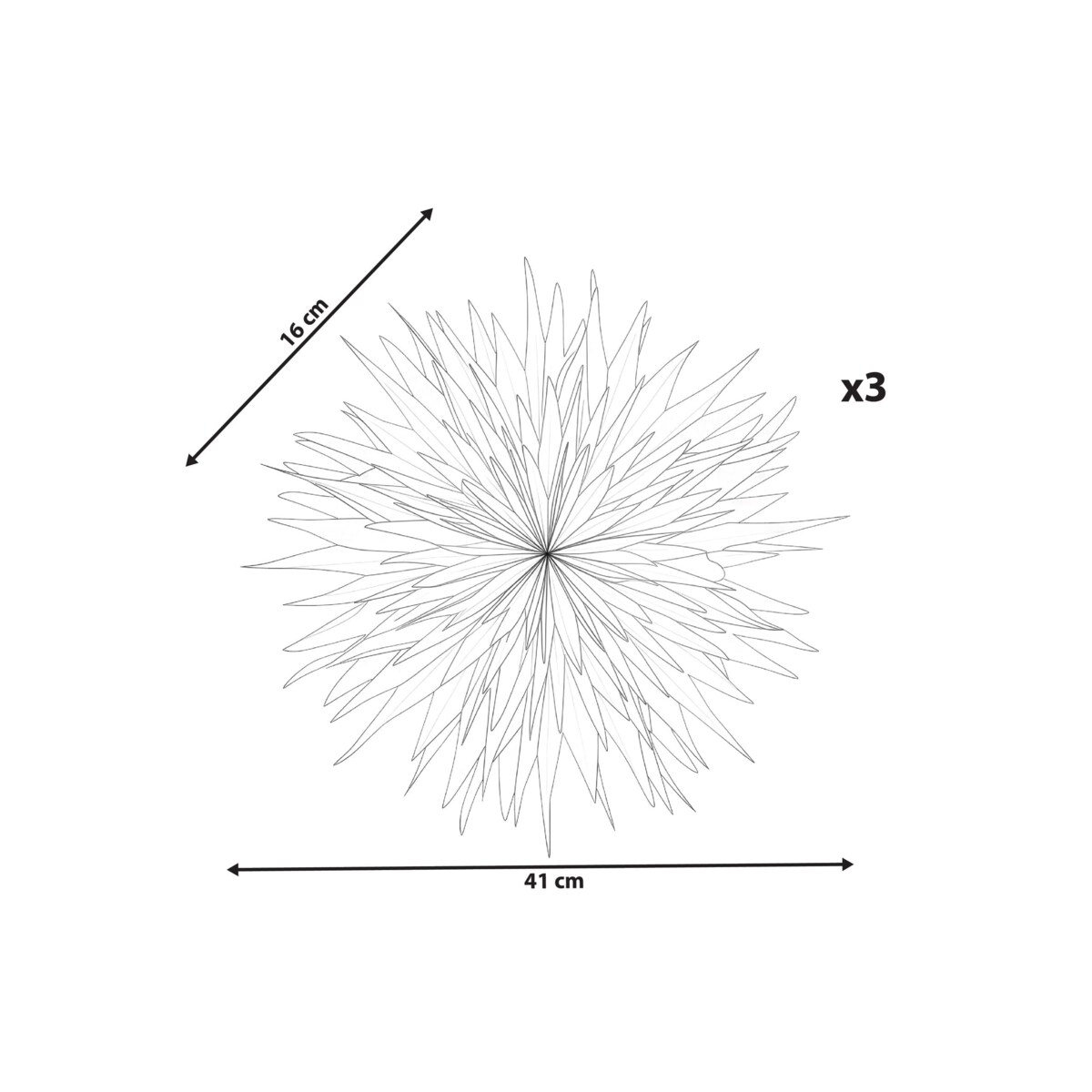 Zestaw 3 dekoracji wiszących LED GROVLAN Gwiazda 41 cm Kolorowy