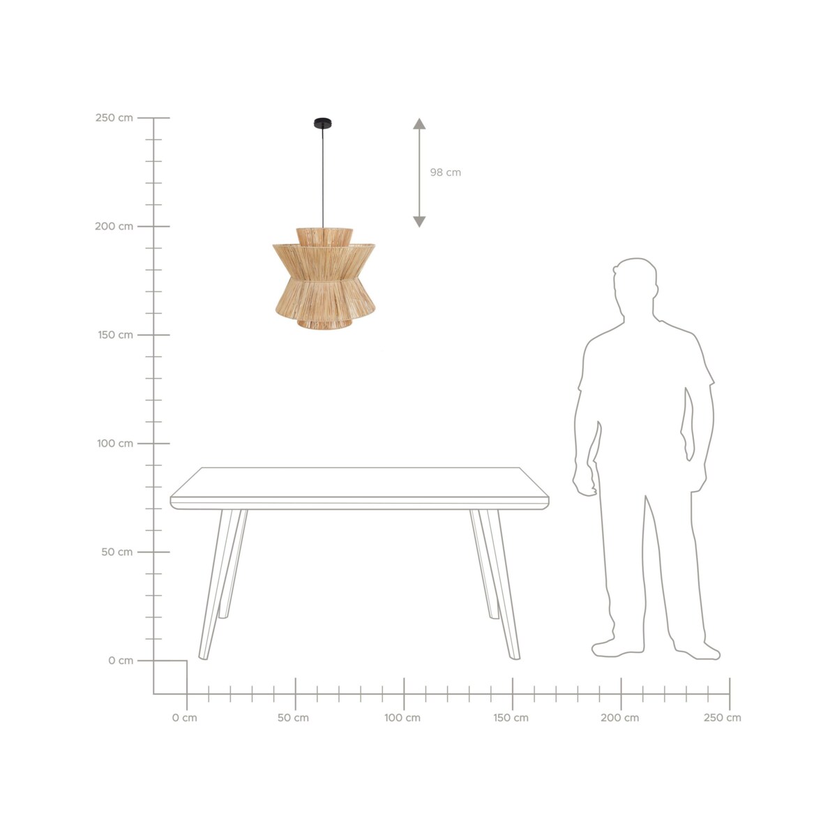 Lampa wisząca TELAMBA Plecionka Naturalny