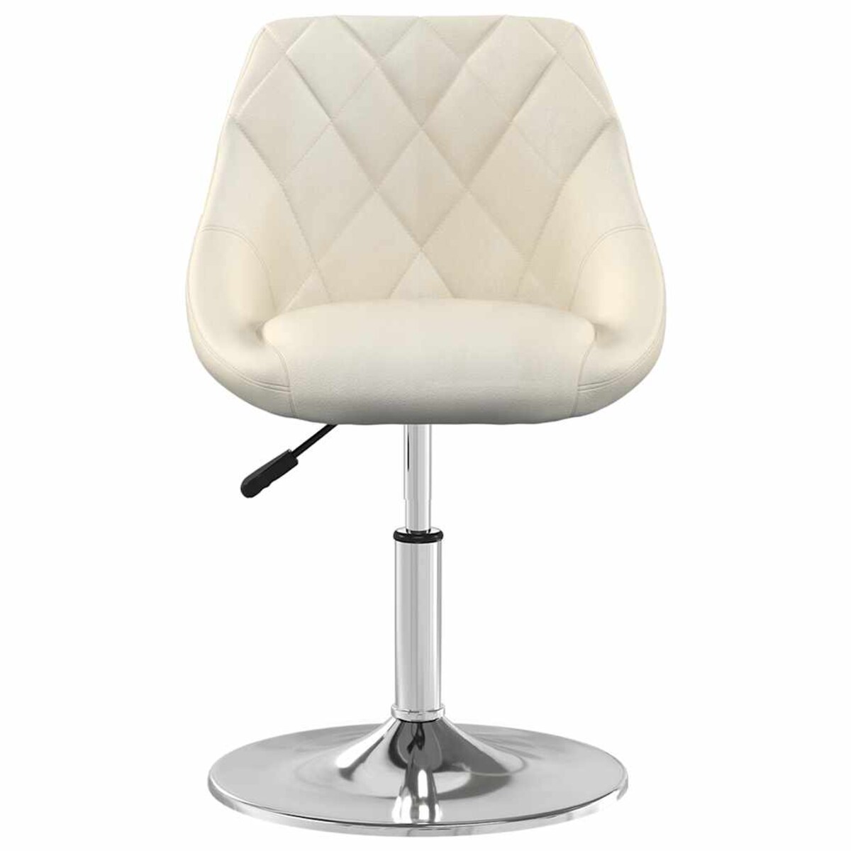 vidaXL Obrotowe krzesła stołowe, 2 szt., kremowe, aksamitne