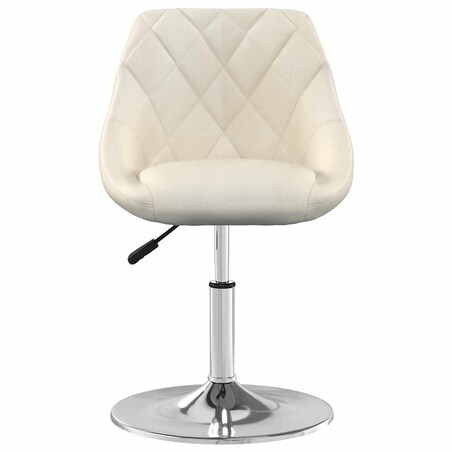 vidaXL Obrotowe krzesła stołowe, 2 szt., kremowe, aksamitne