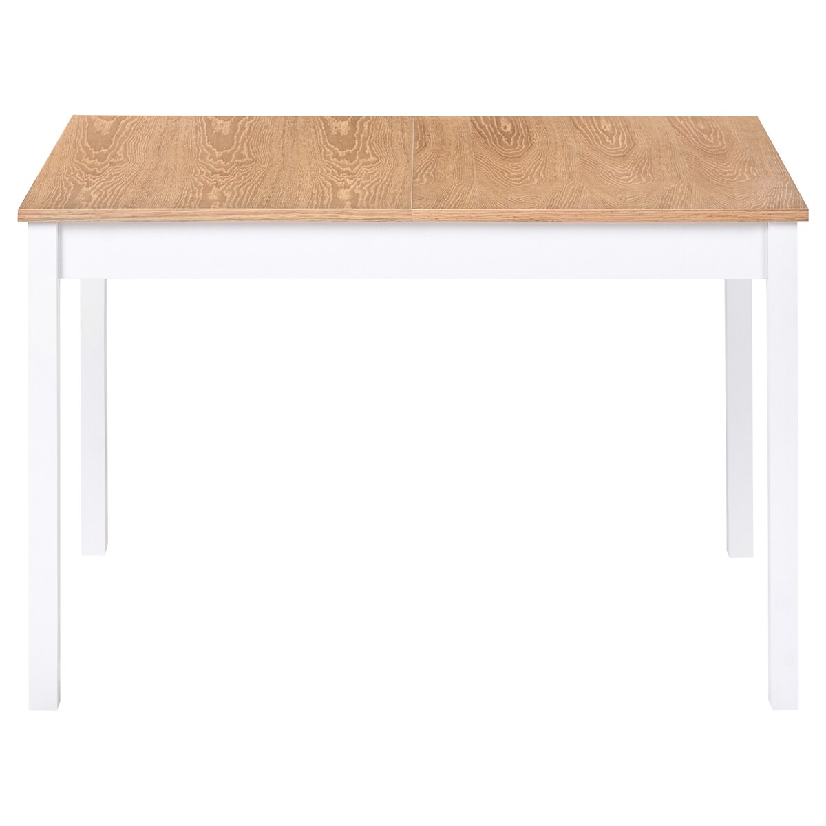 Stół do jadalni rozkładany HOUSTON Jasny brąz/ biały 120/150 cm 90 cm Drewno sosnowe