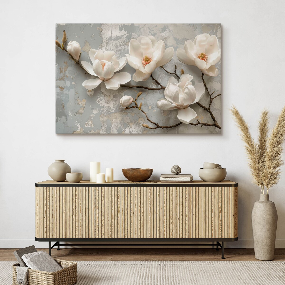 Obraz na płótnie Białe magnolie 100x70cm