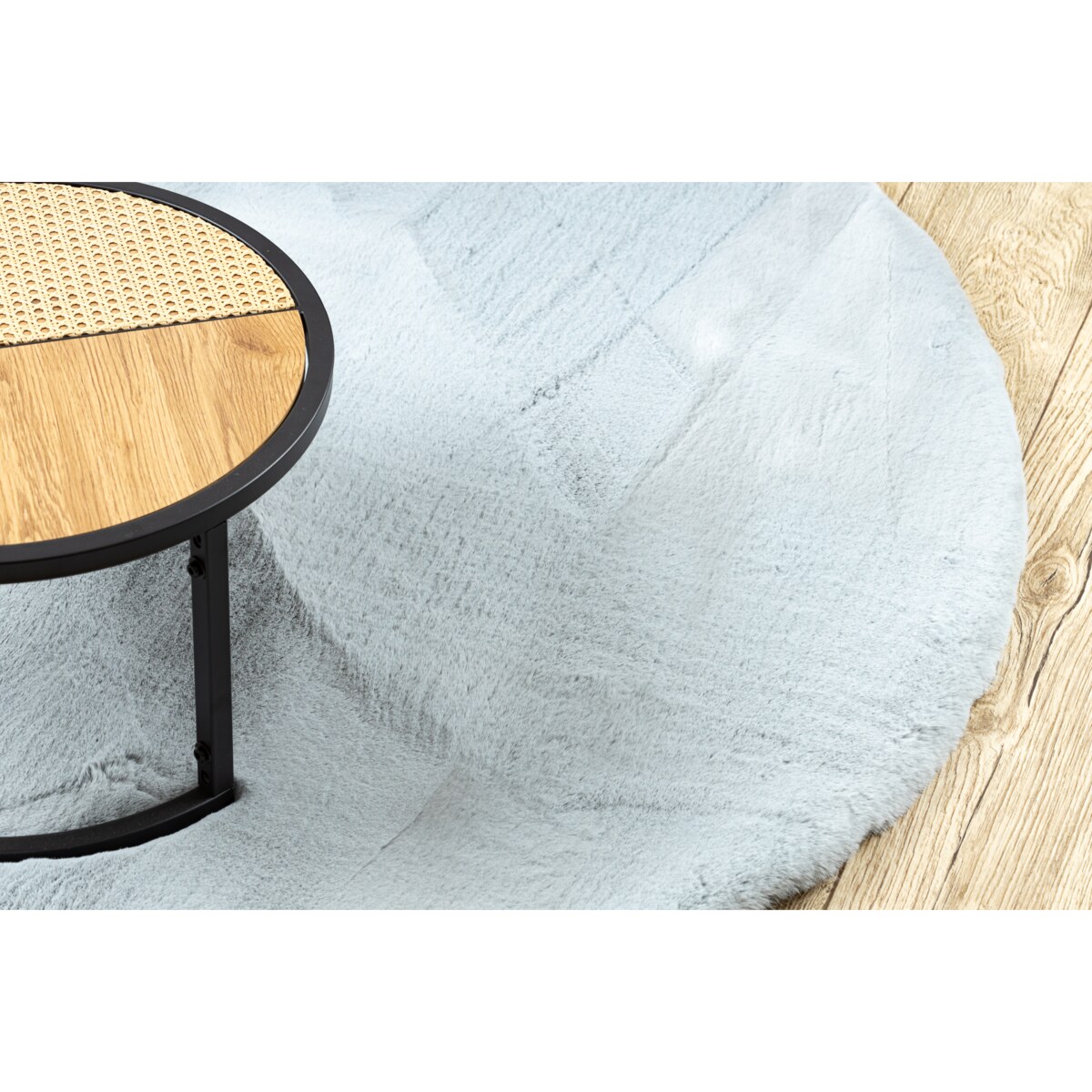 Dywan TEDDY NEW dream 47 koło Shaggy srebrny koło 160 cm