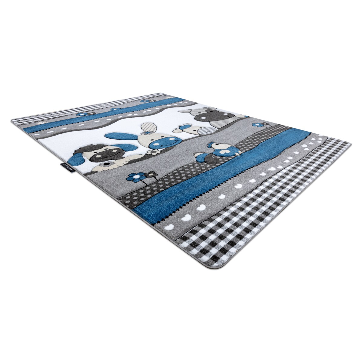 Dywan PETIT FARM FARMA ZWIERZĄTKA niebieski 160x220 cm