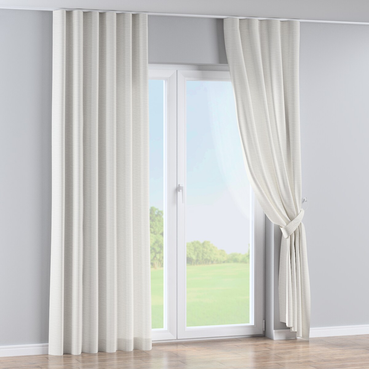 Zasłona na taśmie wave 130x245 ecru