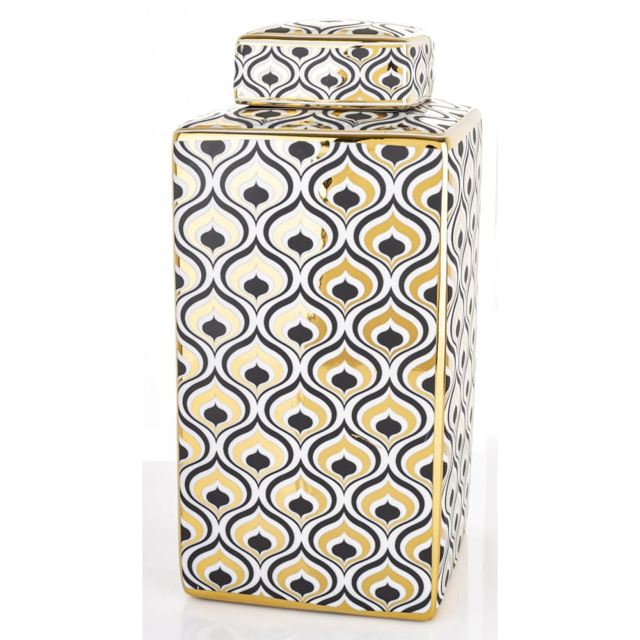Pojemnik ceramiczny o ciekawym wzorze 30x15x15 cm TALL
