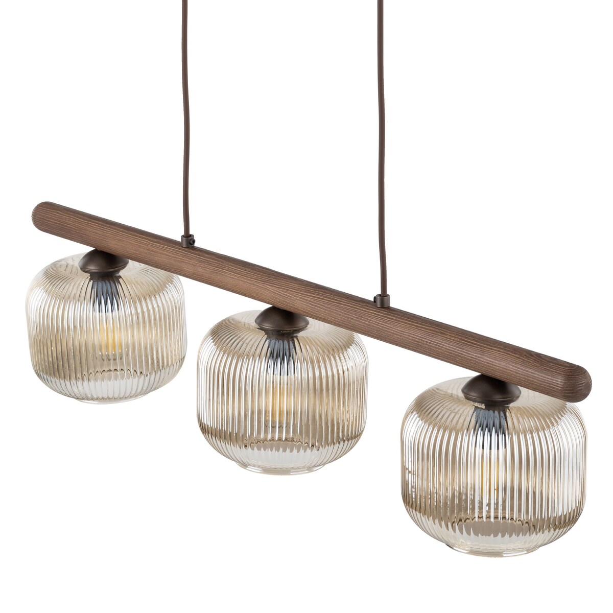 Lampa wisząca TK Lighting SALVIA BROWN 11069 brązowo-koniakowa 3xE14 regulowana wysokość