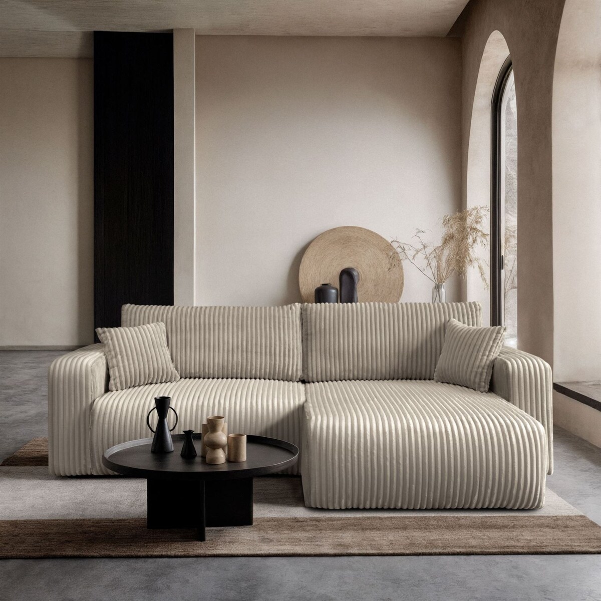 Narożnik MOVE z funkcją spania i pojemnikiem na pościel, Tilia 08