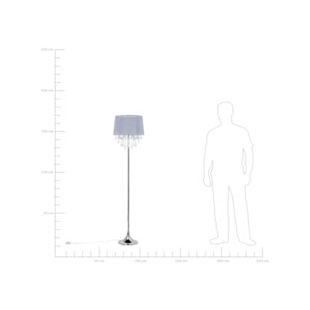Lampa podłogowa metalowa szara EVANS