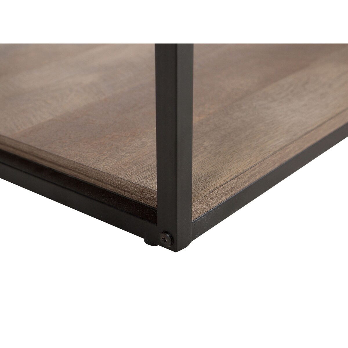 Stolik kawowy z półką ciemne drewno FORRES