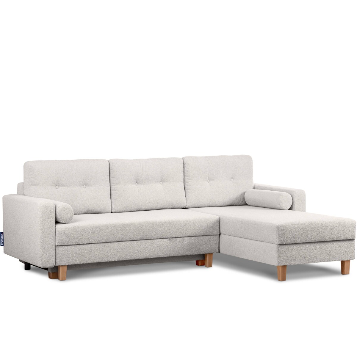 KONSIMO ERISO Narożnik biały owca, składany, prawy/lewy