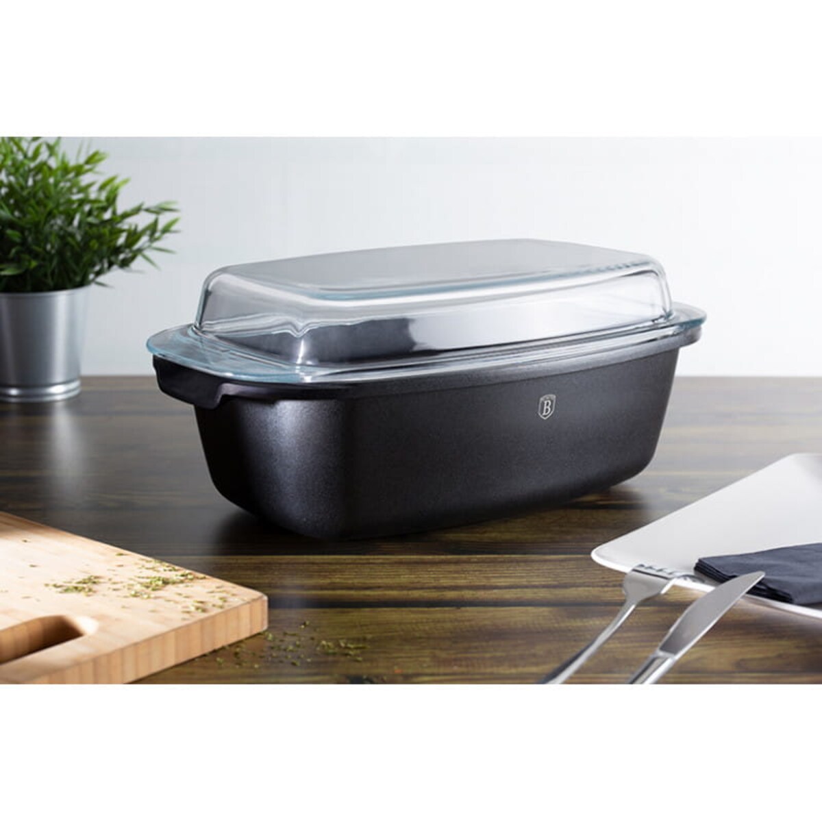 Brytfanna z powłoką granitową 5.2L 2 ele. BERLINGER HAUS Granit Diamond