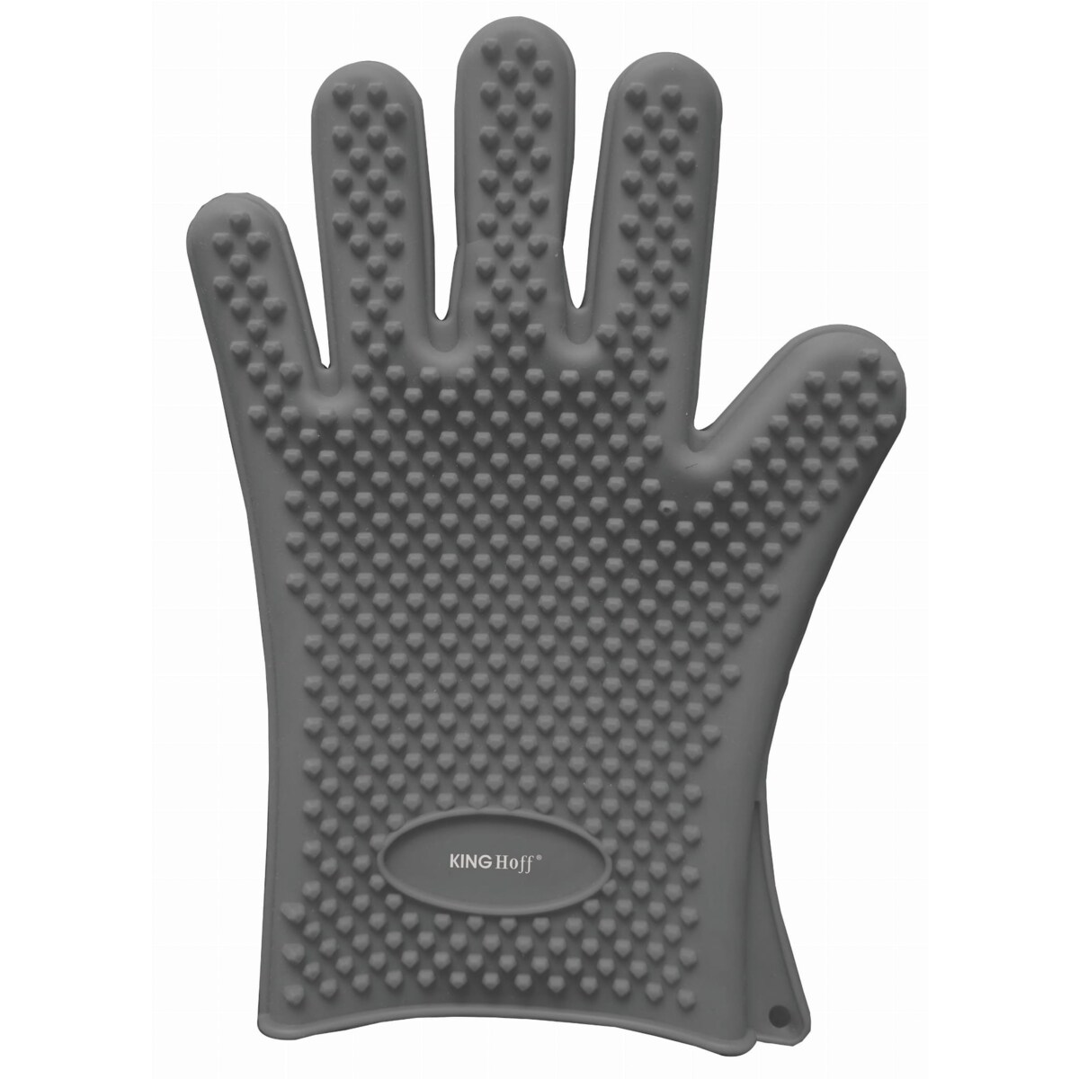 Rękawica kuchenna silikonowa szara uchwyt do gorących naczyń KINGHOFF