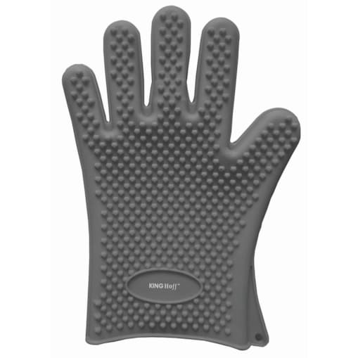 Rękawica kuchenna silikonowa szara uchwyt do gorących naczyń KINGHOFF