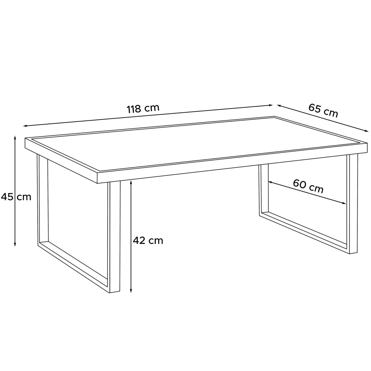 KONSIMO TRIBO Stół ogrodowy ze stali w kolorze antracytowym w stylu loft