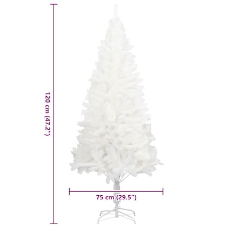 vidaXL Sztuczna choinka z realistycznymi igłami, biała, 120 cm