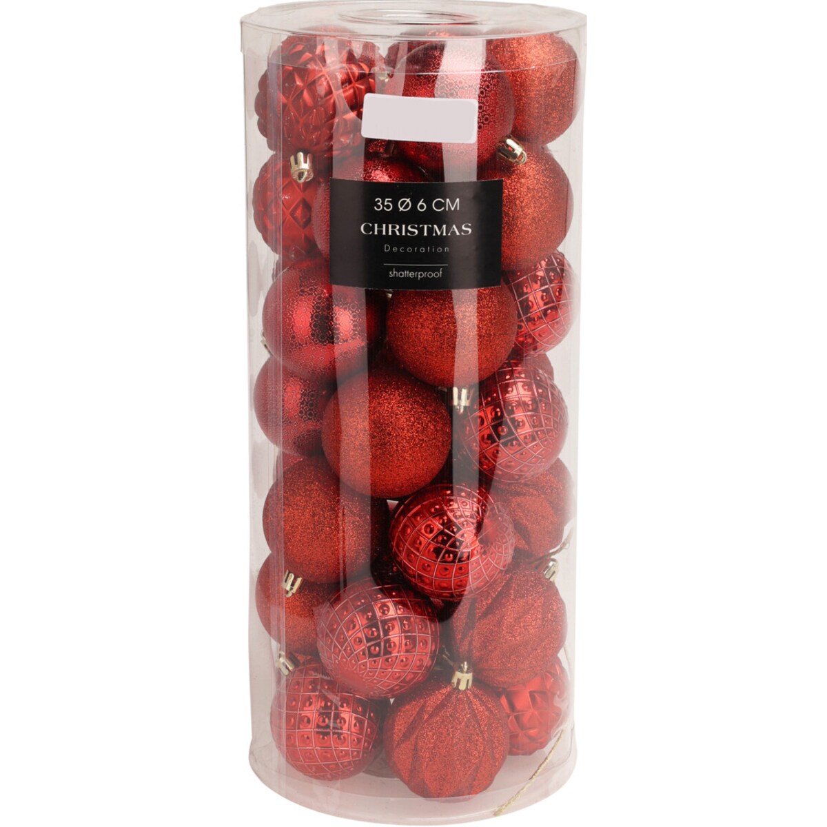 Bombki świąteczne 6 cm, 35 szt.