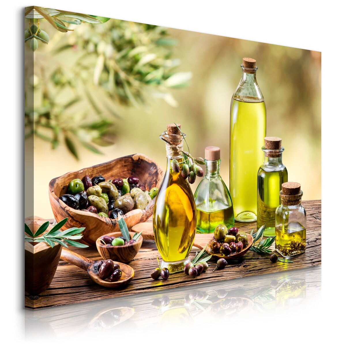 Obraz Na Płótnie Oliwa z oliwek przyprawami 70x50cm