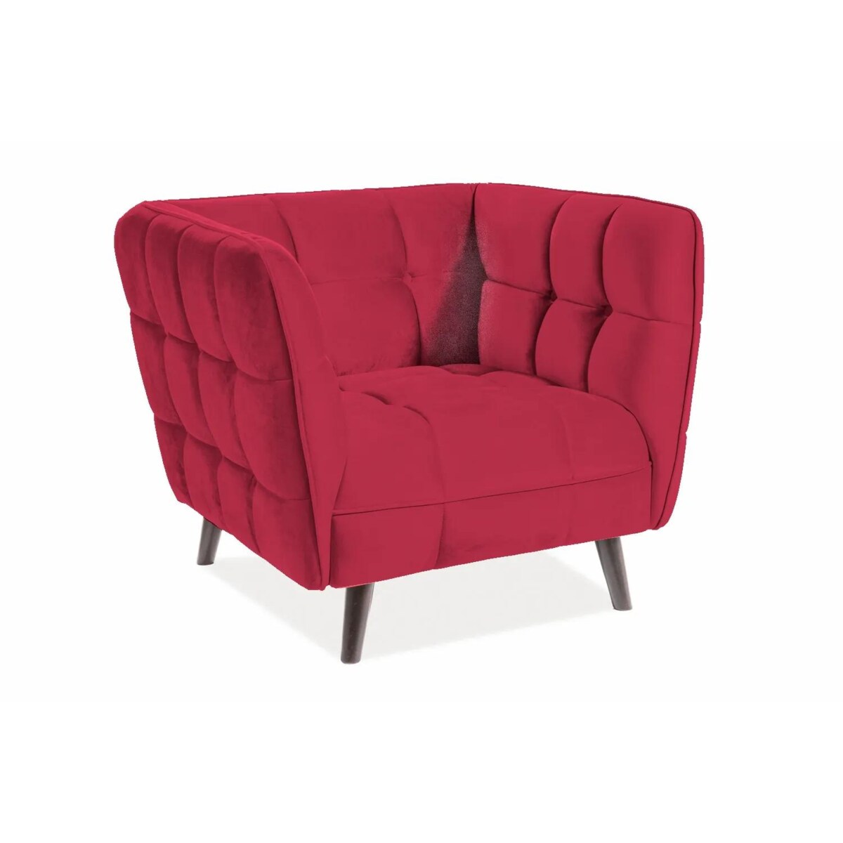 Fotel do salonu CASTELLO VELVET 1 bordowy