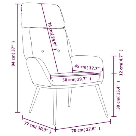vidaXL Fotel wypoczynkowy, kremowy, sztuczna skóra zamszowa