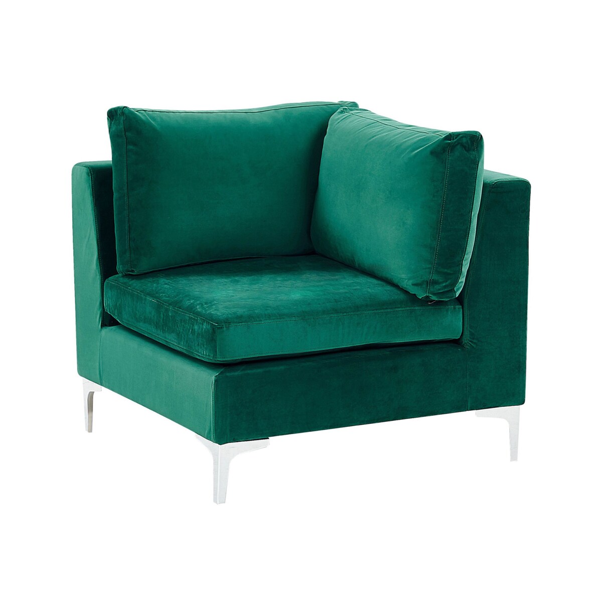 Moduł narożny welurowy zielony EVJA