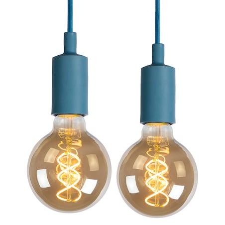 Dziecięca LAMPA wisząca PAULIEN 08127/03/35 Lucide drewniana OPRAWA zwis belka niebieska