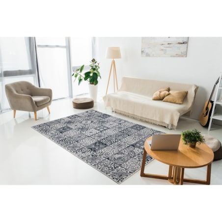 Dywan HEOS 78586 krem / niebieski PATCHWORK, 120x170 cm