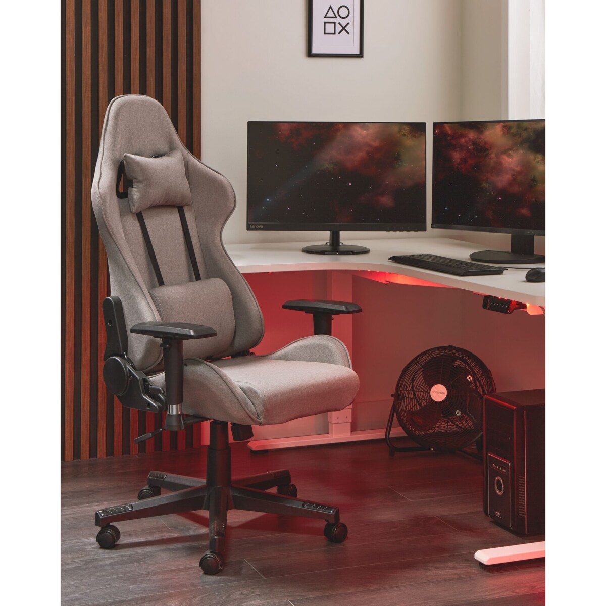 Krzesło biurowe regulowane beżowe WARRIOR