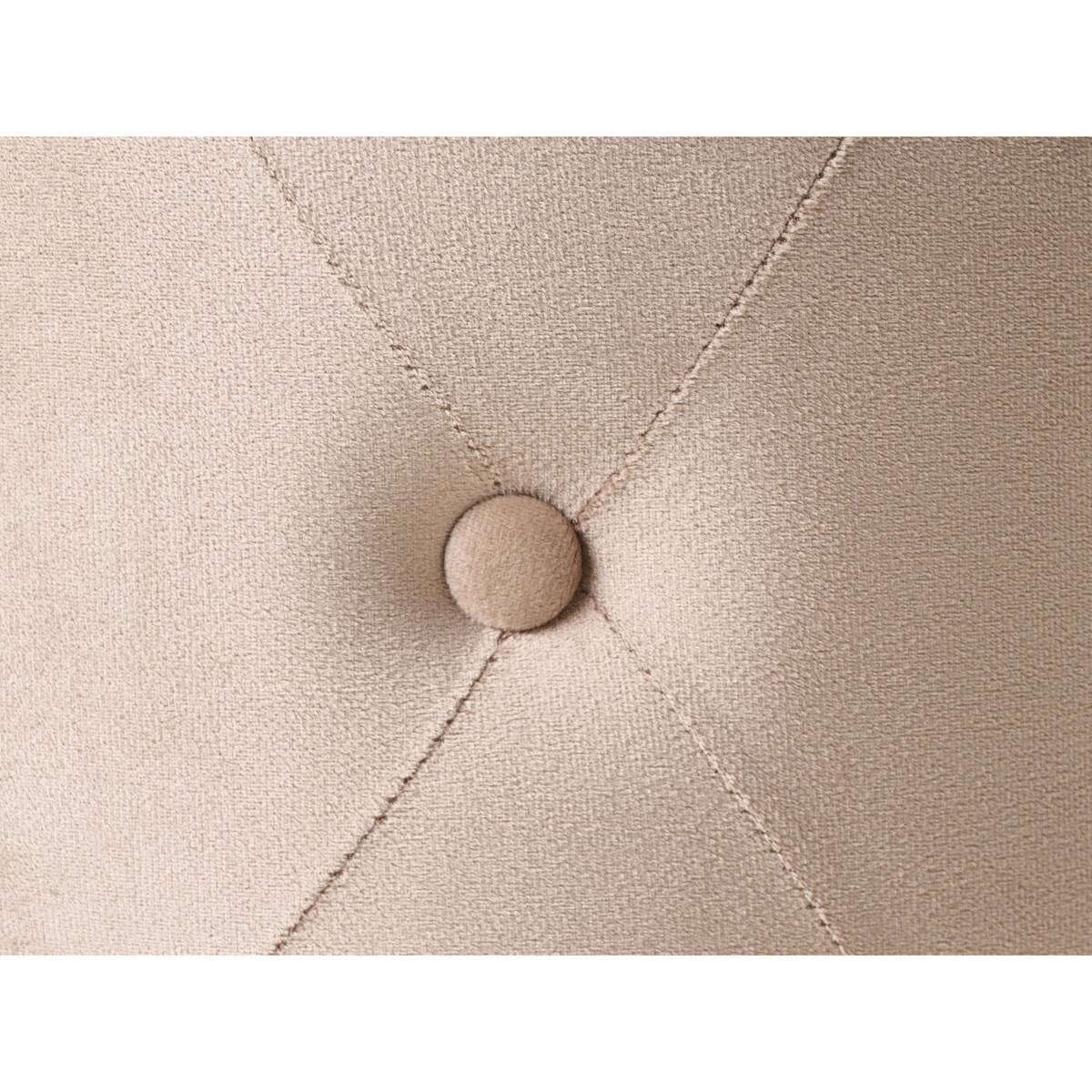 Puf CARROLLTON Welur Beżowy 40 cm 40 cm 41 cm