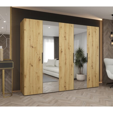 Szafa uchylna otwierana MARBELLA 2 250 wys. 202 cm Artisan + u. Czarny