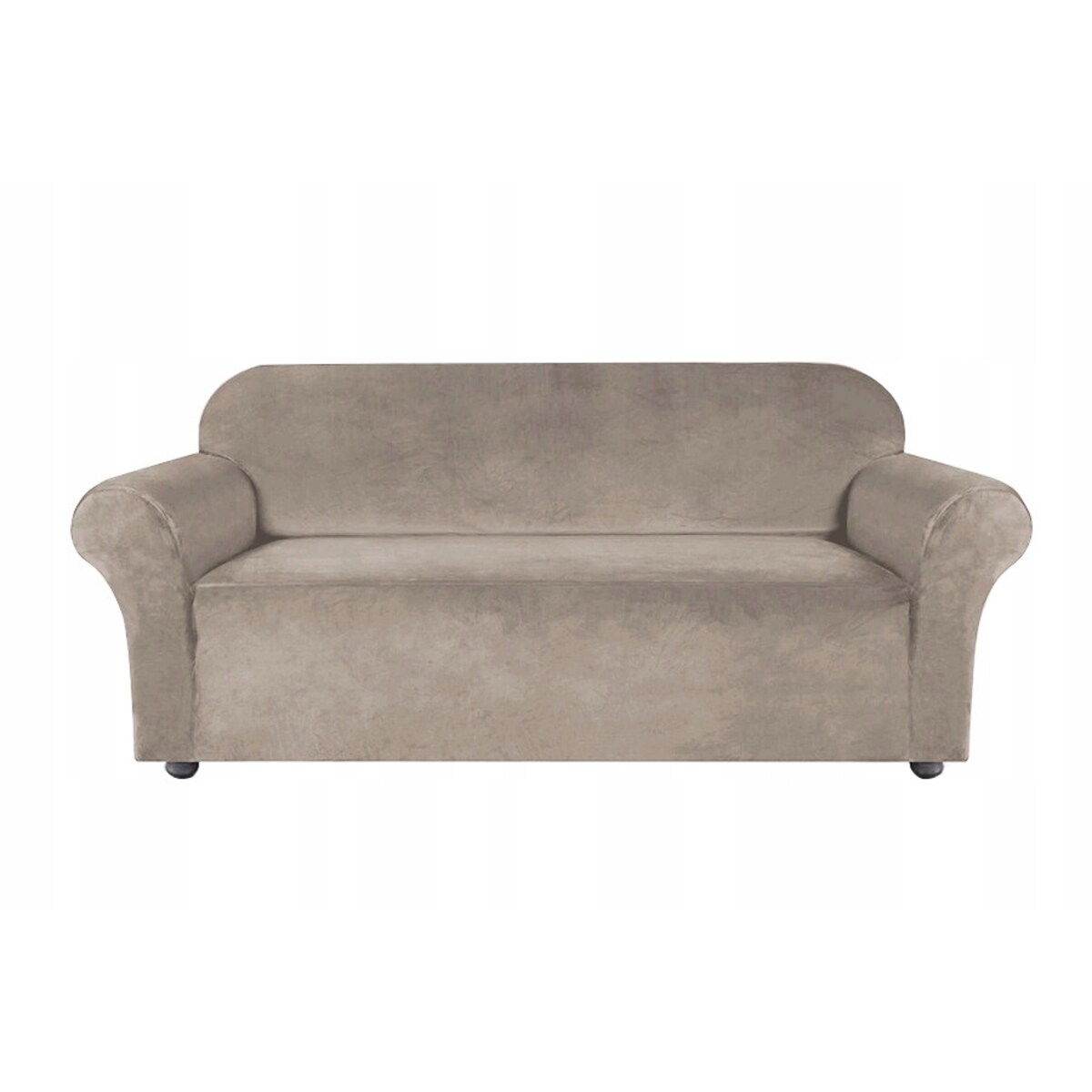 POKROWIEC NA KANAPĘ BEŻ CAPPUCCINO WELUR 4 OSOBOWY [22Z4]