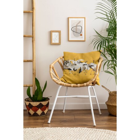 bawełniana poszewka na poduszkę - Stado żurawi 45x45 cm