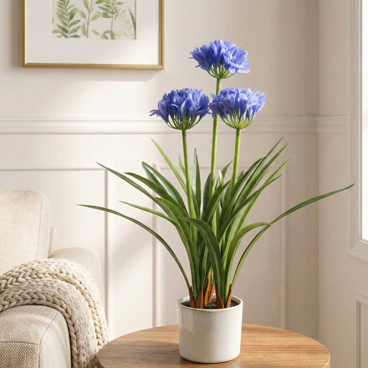 Sztuczny kwiat w doniczce Agapant, 50 x 80 cm