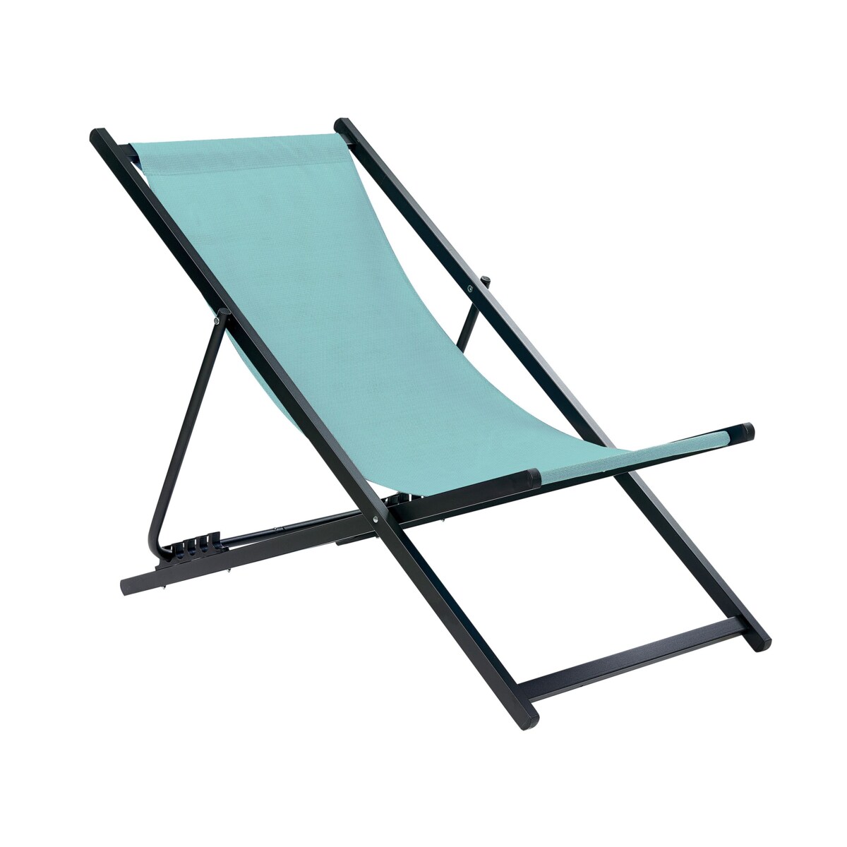 Leżak ogrodowy turkusowo-czarny LOCRI II