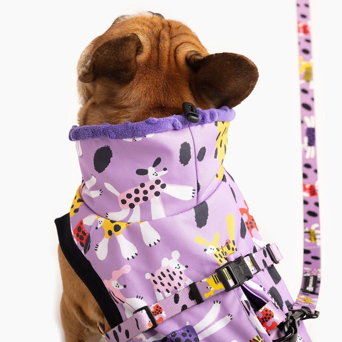 Kurtka dla psa "Pieski floreski" - Rozmiar: XL