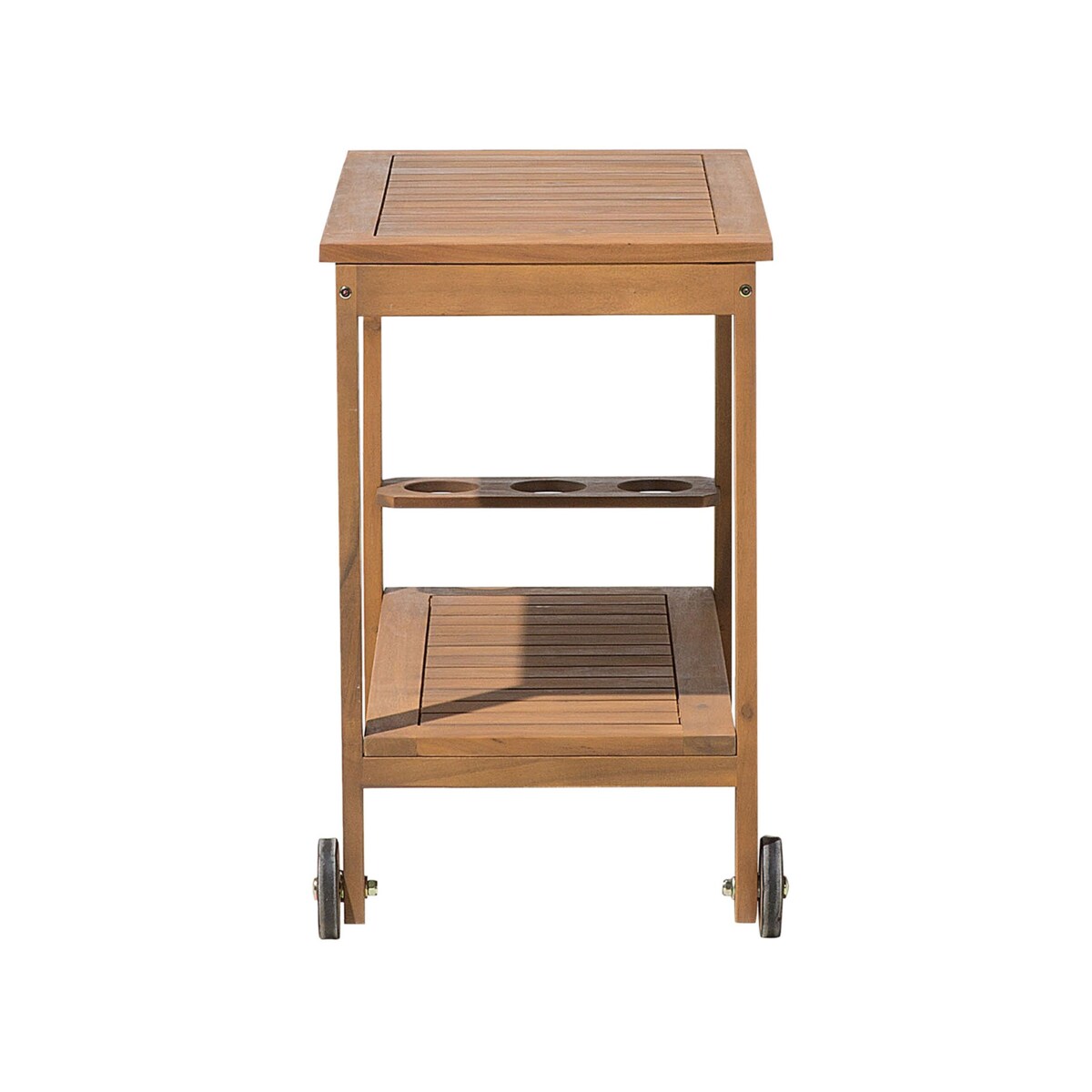 Wózek kuchenny akacjowy jasne drewno SASSARI